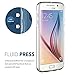 FabQuality Slim Ultimate Cushion Scratch Resistant Hybrid Case with Shock Absorb Trim Bumper and Screen Protector for Samsung Galaxy S6 - Crystal Clear
