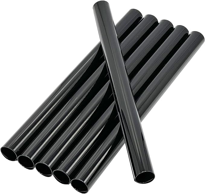 E2trade 15mm Radiator Pipe Hole Collars Cover Radsnaps (Pack of 6 Sleeve), Black (Black)