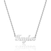 Hidepoo Stainless Steel Personalized Name Necklace – Adjustable Chain Jewelry for Women, Ideal Gift for Birthday, Wedding, Mother's Day, Thanksgiving, Valentine's Day, Christmas