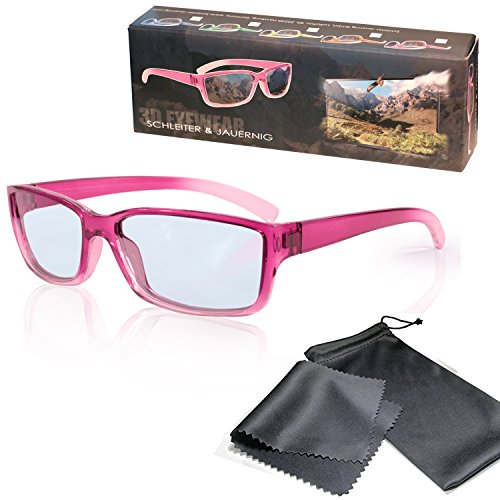 3D Movie Glasses for Children - High Quality - pink / transparent - Passive Circularly Polarized - For Reald 3D Cinema and Passive 3D Tvs Such As Lg 