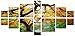 Startonight Canvas Wall Art Maple Multi - Nature Tree Yellow - Landscape Framed Wall Art 40 by 83 Inches Set of 15