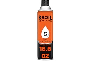 Kroil Penetrating Oil with Silicone (Aerosol Spray-16.5oz Can-Single) | Penetrant for Rusted Bolts, Metal | Lubricant for Hinges, Chains, Moving Parts (SK162)