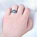 Rongxing Jewelry Fashion Wedding Rings Blue Cz Womens Black Copper Ring Size 5-10