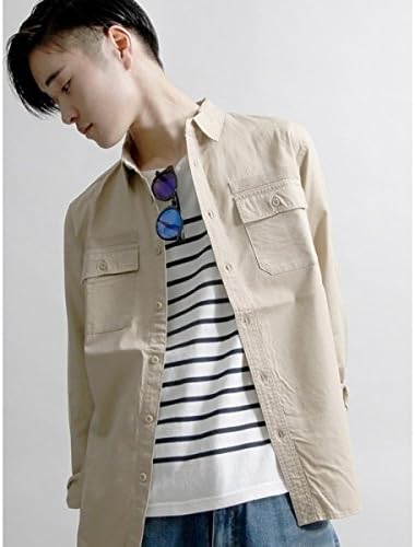 Amazon ウィゴー メンズ Wego ウィゴー Wego スタンダードミリタリーシャツ ベージュ L Tシャツ カットソー 通販