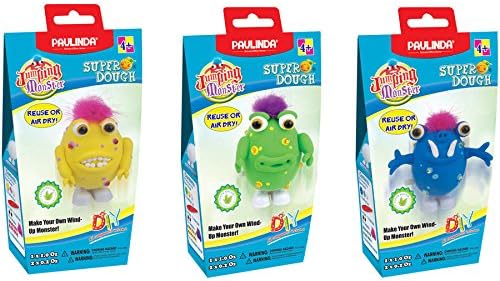 Paulinda Super Dough Jumping Monsters DIY Modeling Bundle Toy