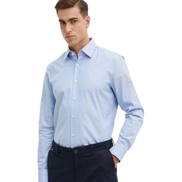Amazon.com: EXPRESS Men's Slim Everyday Performance Dress Shirt - Solid,  Wrinkle-Resistant, Comfort Stretch - Archroma : Clothing, Shoes & Jewelry