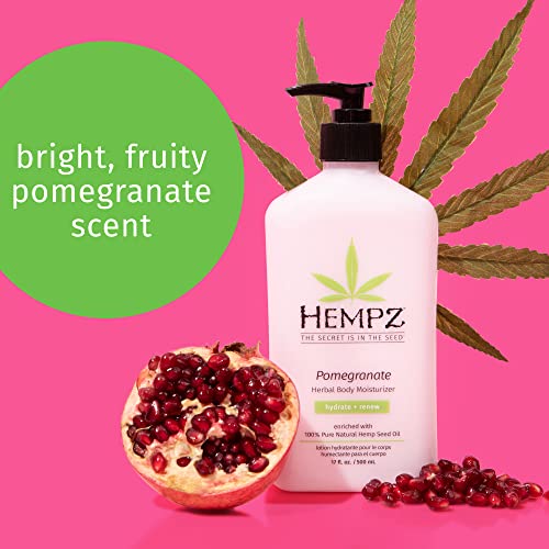 Hempz Pomegranate Herbal Body Moisturizer 17 oz. ParabenFree Lotion