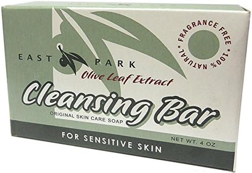 East Park Research - d- lenolate Olive leaf extract Cleansing Bar For Sensitive Skin Helps With Problems Including Psoriasis, Eczema, and Other Ailments - 3 Pack 4 Ounce Bars