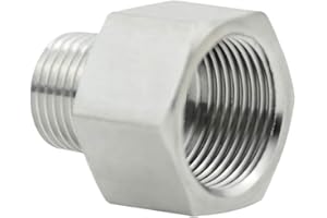 Beduan Stainless Steel Garden Hose Adapter, 3/4" GHT Female x 1/2" NPT Male Connector