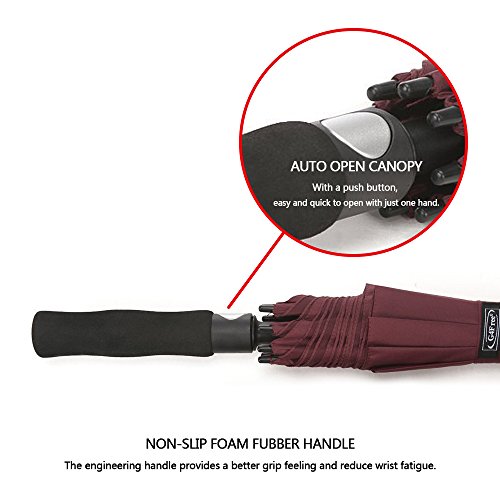 image for G4Free 62 Inch Large Automatic Open Golf Umbrella Extra Oversize Doubl