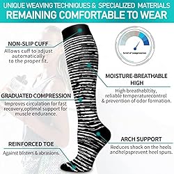 COOLOVER Copper Compression Socks for Women and