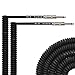 GLS Audio 20 Foot Curly Guitar Instrument Cable - Straight 1/4 Inch TS to Straight 1/4 Inch TS 20 FT Cord 20 Feet Phono 20' 6.3mm - Single