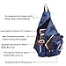 LAMMOK Large Sling Backpack, Sling Chest Bag Shoulder Crossbody Daypacks Fits 14.1-Inch Laptop for Travel Outdoor Men Women(blue)