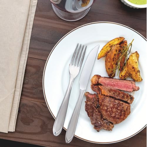Faqueiro Aço Inox com Faca para Churrasco com 36 Peças Tramontina Laguna Prata