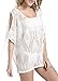 CHERRY CAT Solid Oversized Beach Cover Ups Swim Beach wear Bikini Swimsuit Cover Ups Bathing Suit Cover-ups (White)