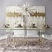 Godinger Champagne Glasses, Champagne Flutes, Trumpet Flute Champagne Glass, Wedding Toasting Glasses, Gold Diamond - Set of 2