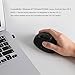 Wireless Vertical Mouse, Jelly Comb Wireless Mouse 2.4G High Precision Ergonomic Optical Mice with Adjustable Sensitivity 800 / 1200 /1600 DPI - Black