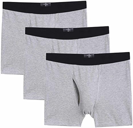 recent Men Underwear Cotton Stretch Boxer Brief Double Crotch 3-Pack