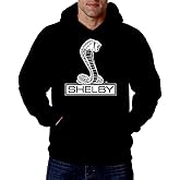 Lucky Ride Cobra Square Ford Mustang Hot Rod Sport Car Men's Size Hoodie Sweatshirt