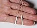 fxmimior Simple Bar Drop Earrings Long Dangle Line Earrings Women Jewelry (Gold)