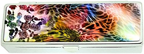 Rose flower mix leopard Custom Lipstick Box Frame Rectangle Velvet Cosmetic Lipstick Case Makeup Box Jewelry Box