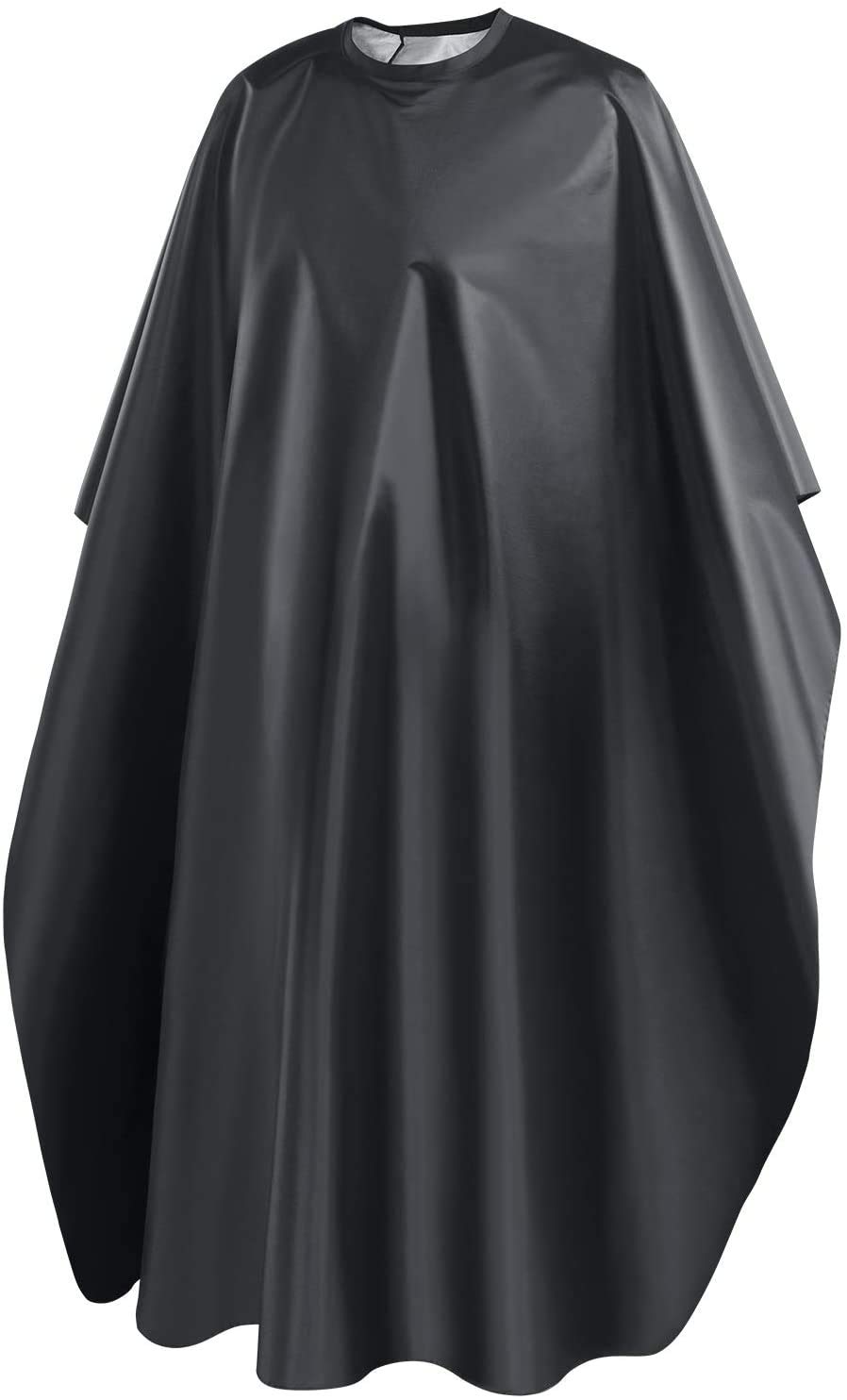 URAQT Hairdressing Gown Barbers Cape, Cutting Gowns, Black Full-Length Waterproof Haircut Hairdressing Cape for Hair Styling, Cuts and Colours