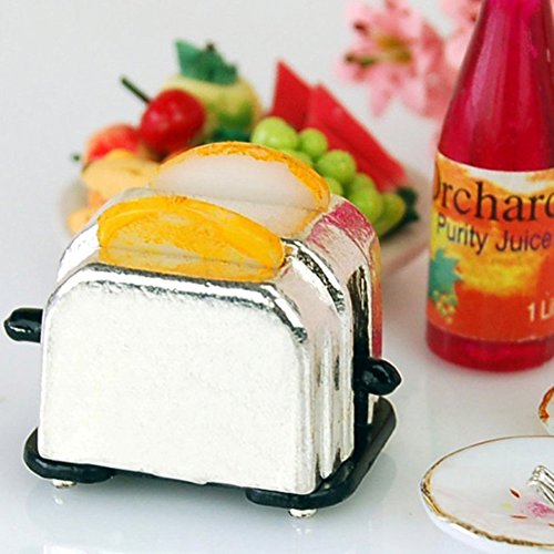 Slendima Bread Maker Toast Cake Mould Miniature Ornament Babyroom DIY Decoration for Dollhouse Accessories