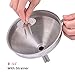 5.5-Inch Stainless Steel Large Funnel with Detachable Strainer/Filter for Cooking Oil and Transmission Liquid and Powder, Food Grade Metal Kitchen Funnels