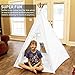 EasyGoProducts EGP-TeePee-003 Indoor Tee Pee Tent - Play Teepee Tent for Kids with Five Wood Poles & Carry Bag, White
