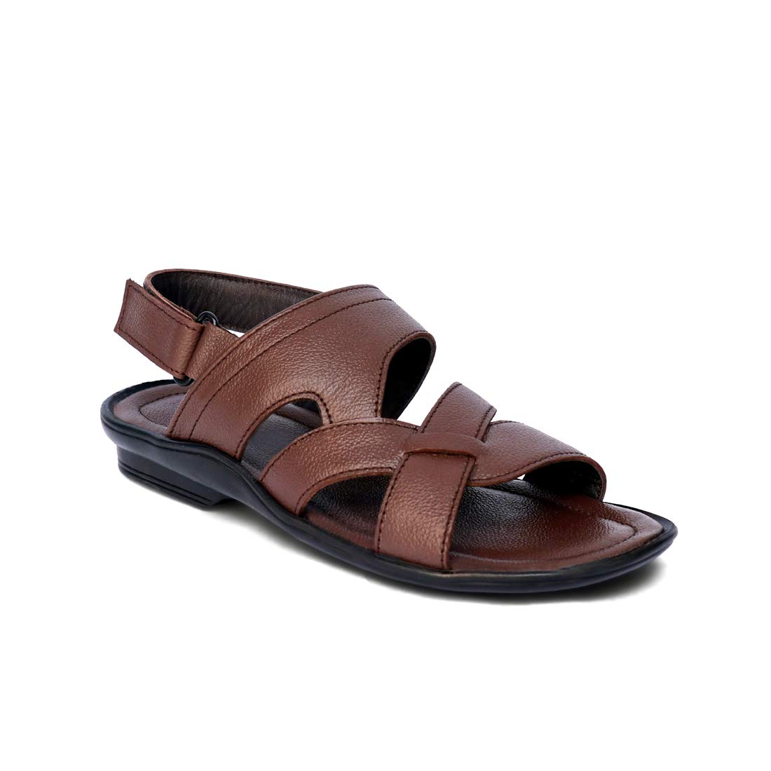 Buy Sea Max Brown Genuine Leather Men's Sandals at Amazon.in