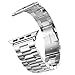 U191U Band Compatible with Apple Watch 38mm 42mm Stainless Steel Wristband Metal Buckle Clasp iWatch 40mm 44mm Strap Replacement Bracelet for Apple Watch Series 4/3/2/1 Sports Edition(Silver, 42MM)