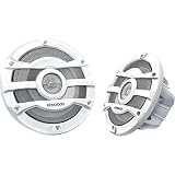 2) Kenwood 8 Inch 300 Watt Powersports/Marine Boat White Speakers | KFC-2053MRW