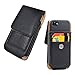 AISCELL Vertical Black Leather Pouch Credit Card Wallet Swivel Belt Clip Holster Pouch Case Work with KEYone, Key2, Priv V