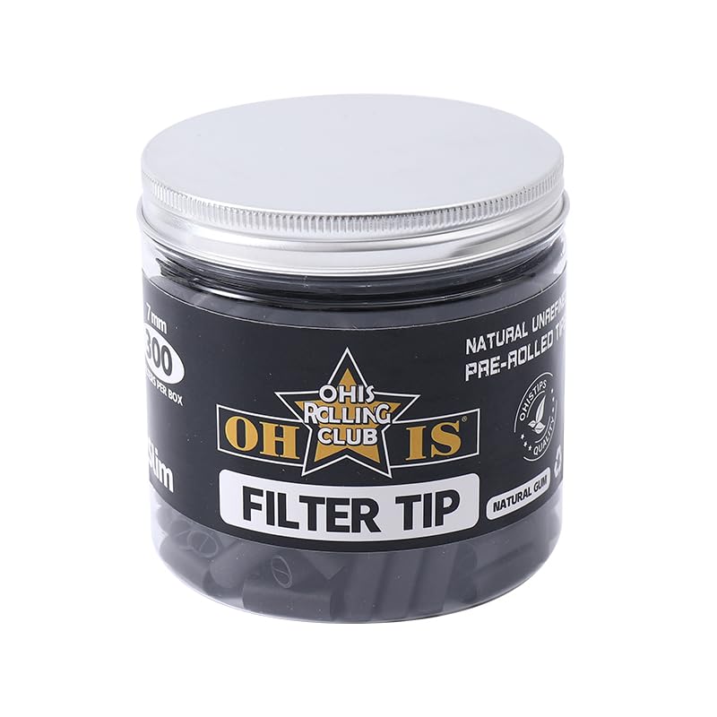 Photo 1 of Pre-Rolled Filter Tips for Rolling Papers Pre-Rolled Ø7mm x 18mm King Size 300 Tips per Bottle (Black)