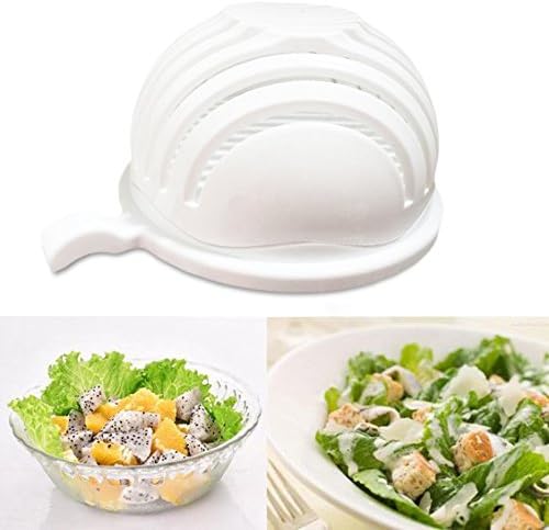New 2017 Salad Cutter Bowl - Lightweight Easy to Use Perfect Salad Maker Chopper and Strainer for Vegetables or Fruits, Dishwasher Friendly & Easy to Clean