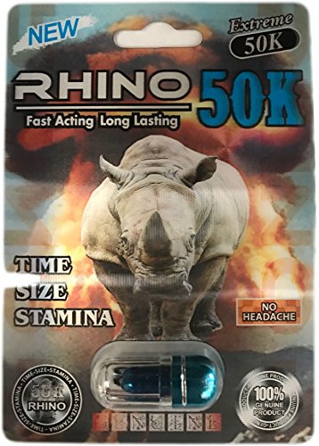 Rhino 50K Extreme Men Sexual Supplement Enhancement 3 Pills Pack