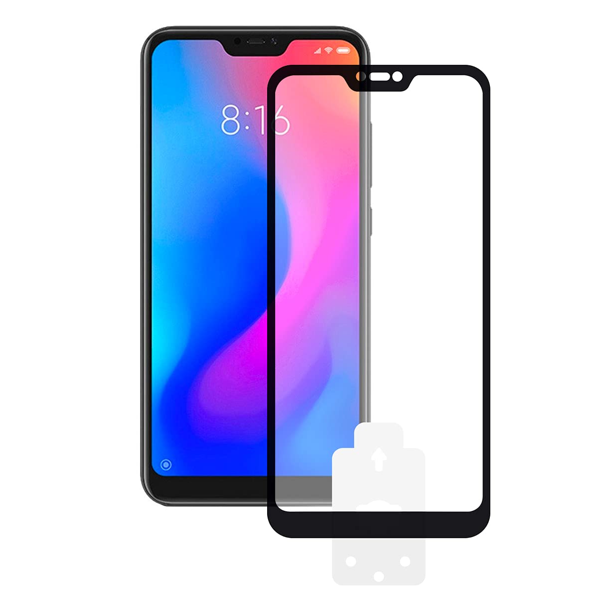 BigBuy Tech S1902278 Tempered Glass Screen Protector for Xiaomi A2 Lite Extreme 2.5 D Mobile Phone