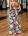 YIHUAN Women's Strapless Wrapped Chest Floral Print Party Maxi Dress