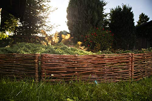 MC.Sammler 10 x Beeteinfassung aus Weide 16 Größen (Länge: 120 cm Höhe: 20 cm) Weidenzaun Rasenkante Beetbegrenzung… – Bild 6