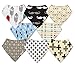 Gift it Baby Bandana Drool Bibs, Unisex 8-Pack Gift Set for Drooling and Teething, 100% Organic Cotton with snaps, Soft and Absorbent. - for Boys and Girls. Mustache glasses baby shower gift set.