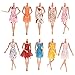 Happu-store(TM) 10 Pcs Mni Dolls Party Dress Gown Party Clothes For Barbie by happu-store