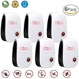 MUKER Ultrasonic Pest Repeller - 6 Pack Electronic Plug In Pest Control - Pest Reject for Mosquitoes, Mice, Ants, Roaches, Spiders, Flies, Bugs, Lizards, Non-toxic Eco-Friendly, Human &amp; Pet Safe