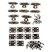 Dophee 5Pcs Retro Design Decorative Cabinet Jewelry Box Wooden Box Latch Hasps Buckle and 10Pcs Vintage Bronze Hinges and 60 Screws-Antique Bronze