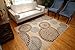 Feraghan/New City feraghan4030beige_2x8 Contemporary Modern Flowers Wool Area Rug, 2' x 7', Brown/Beige