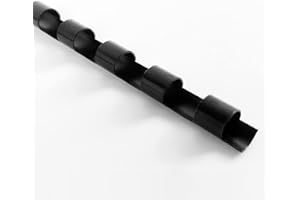 TOTiyea 200 Pack Plastic Comb Binding Spines,3/8 Inch Diameter,60 Sheet Capacity,Letter Size (8.5x11 Inches) Black Binding Combs