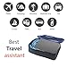 Mooxury 3 Set Packing Cubes Travel Luggage Organizers Mesh Bags with Laundry Bag - Black