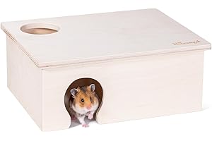 Niteangel Birch Chamber-Maze Hamster Hideout - Small Pets Woodland House Habitats Decor for Hamster Mice Gerbils Mouse