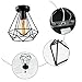 KOONTING Vintage Industrial Rustic Flush Mount Ceiling Light, Metal Pendant Lighting Lamp Fixture for Hallway Stairway Porch Bedroom Kitchen.