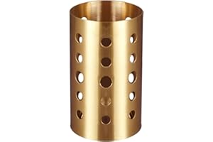 KALLORY Stainless Steel Cutlery Basket Large Gold Utensil Holder for Countertop Kitchen Organizer Chopsticks