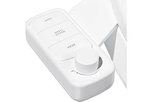 Clirass Ultra-Slim Bidet Attachment, Self-Cleaning Dual Nozzle (Feminine/Posterior Wash), Accessibility-Enhanced Large Buttons, Quick-Release, Non-Electric Fresh Water System with Adjustable Pressure